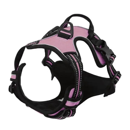 Adjustable No-Pull Dog Harness — Front Clip, Reflective, Control Handle