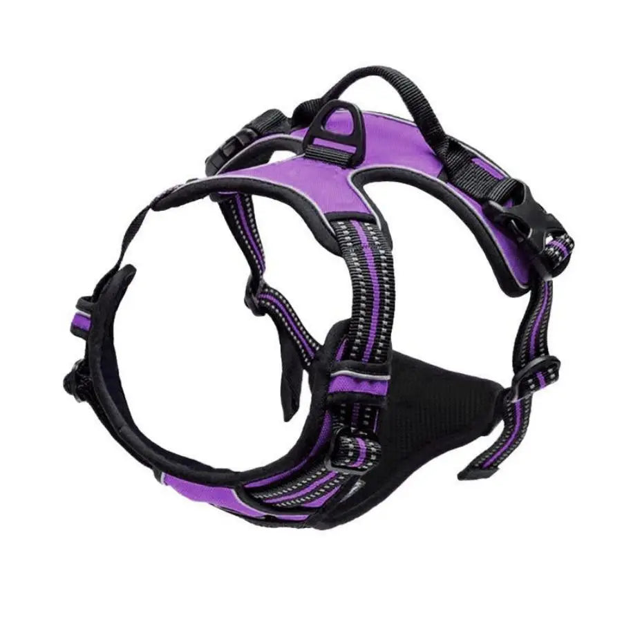 Adjustable No-Pull Dog Harness — Front Clip, Reflective, Control Handle