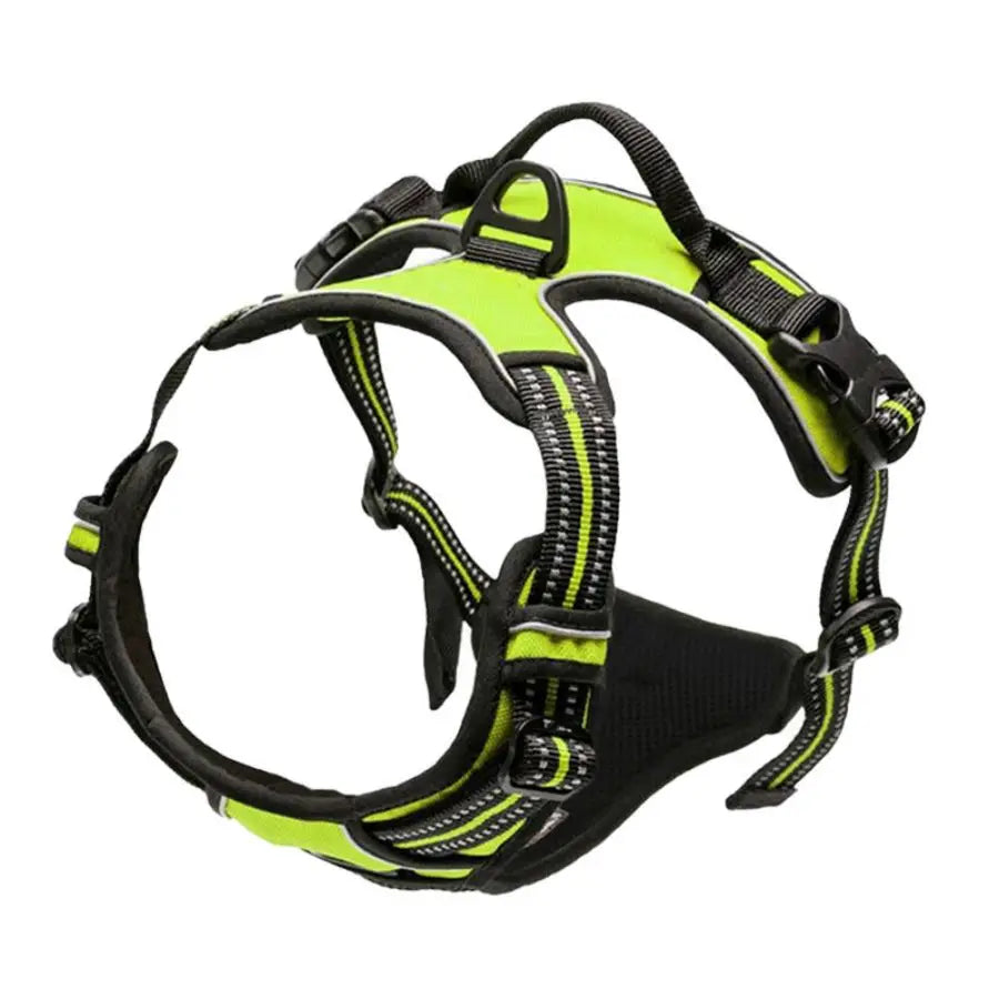 Adjustable No-Pull Dog Harness — Front Clip, Reflective, Control Handle